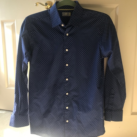 Navy button down shirt EUC - Picture 2 of 7